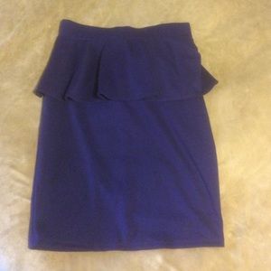 Peplum pencil skirt