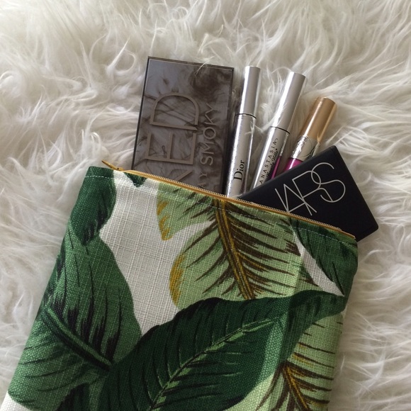 Clutches & Wallets - New Palm Print Makeup Pouch