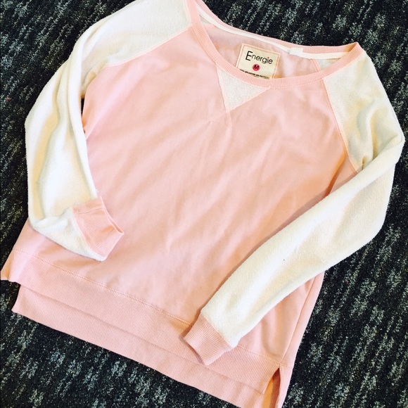 Pink and white sweater