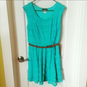 Light Teal Lace Dress