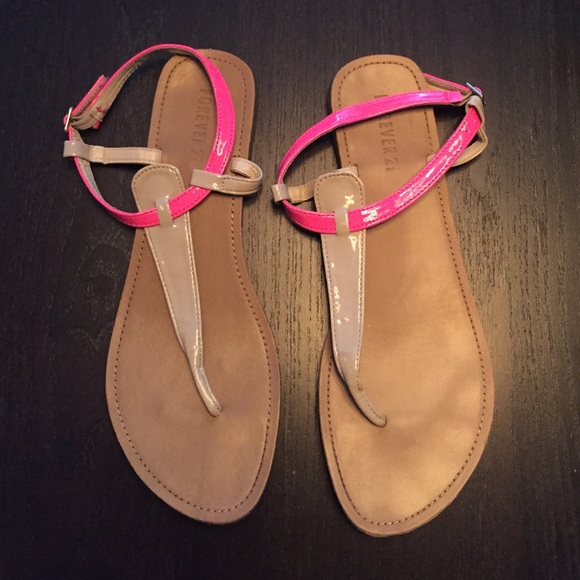 Nude and pink sandals