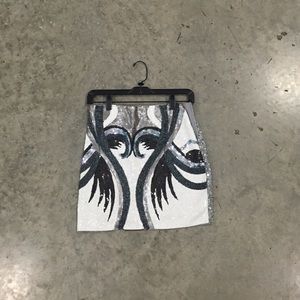 Two sided sequin skirt