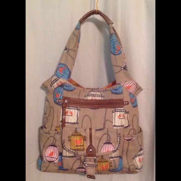 FOSSIL Pocketbook with BIRDCAGE design, SO CUTE!
