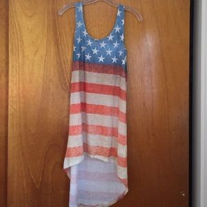 American flag high low dress