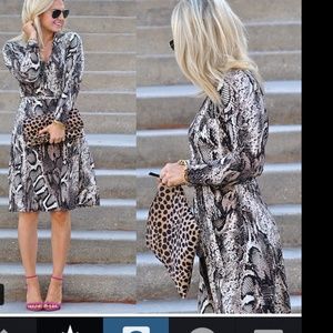 Donna Morgan snake skin wrap dress