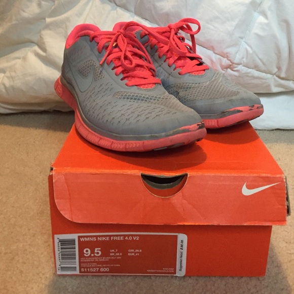 Nike Shoes - Pink and grey Nike free run