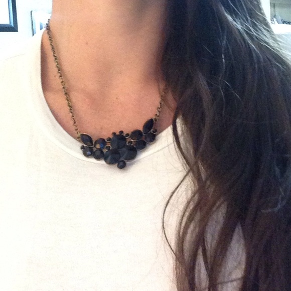 J. Crew Accessories - J. Crew black and gunmetal statement necklace