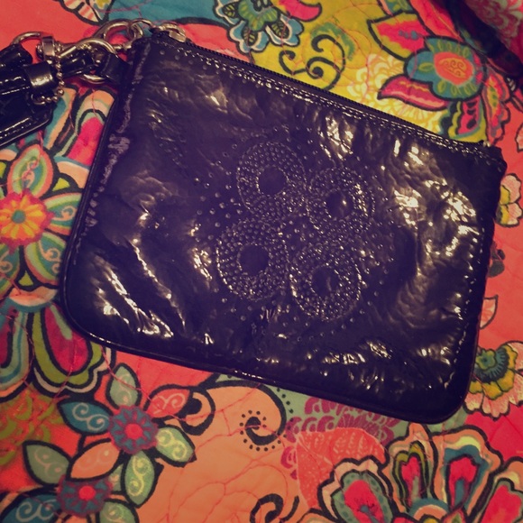 Authentic Patent Leather Coach Wristlet
