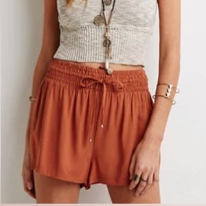 Forever 21 Burnt Orange Draw String Shorts