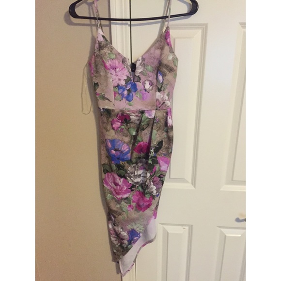 Floral asymmetrical dress