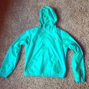 Hollister metallic raincoat/jacket