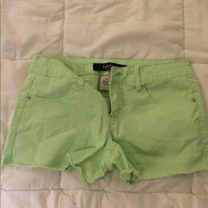 Lime green shorts