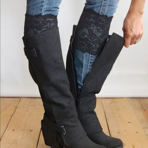 Accessories - Lace boot cuffs Black(NWT)