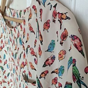 Colorful Bird Crop Top