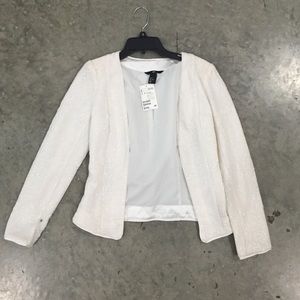 White sequined blazer