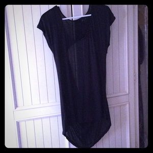 Cut out back tunic t-shirt