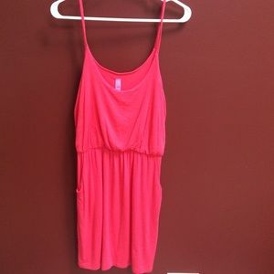 Pink summer dress with pockets