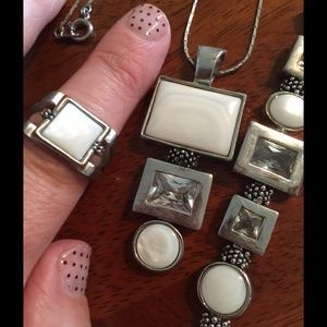 Lia Sophia mother of pearl set.