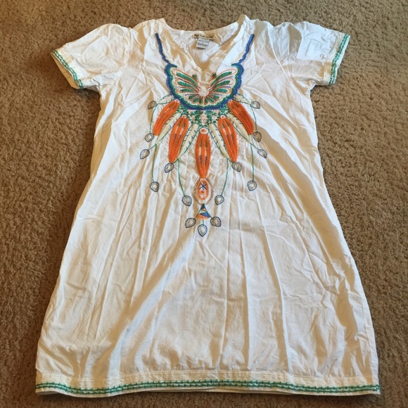 White dress with detail on front