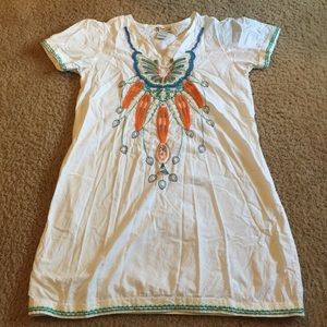 White dress with detail on front