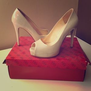 Guess open toe pumps!