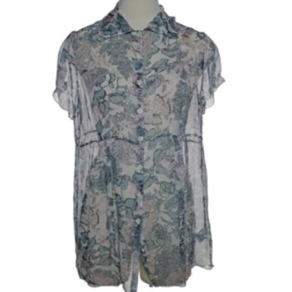 CAbi sheer butterfly print top - Picture 2 of 2