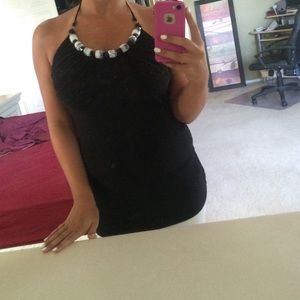 Black halter top