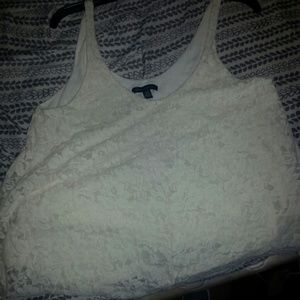 Double layer lace tank top