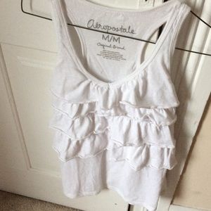 ruffled tank top.