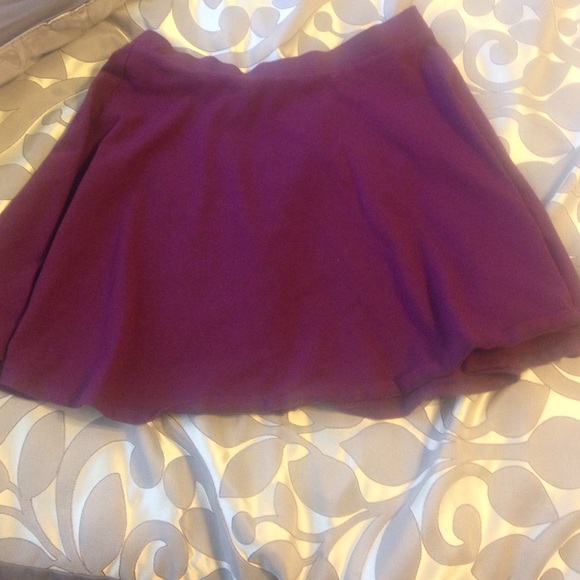 Burgundy skater skirt