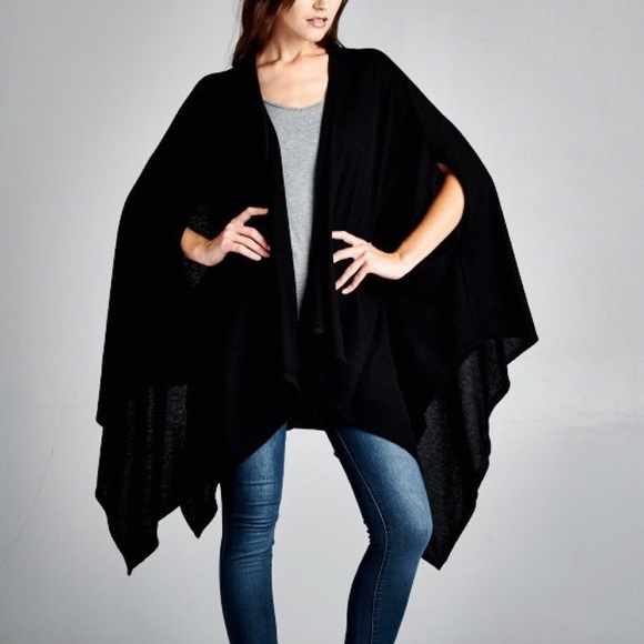 1DAYSALE "Slit Whisper" Asymmetrical Open Cardigan - Picture 2 of 3