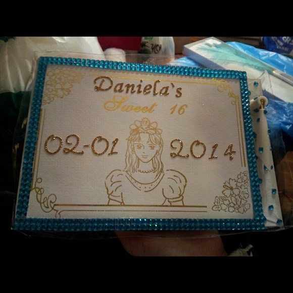 Sweet 16 guests signature book