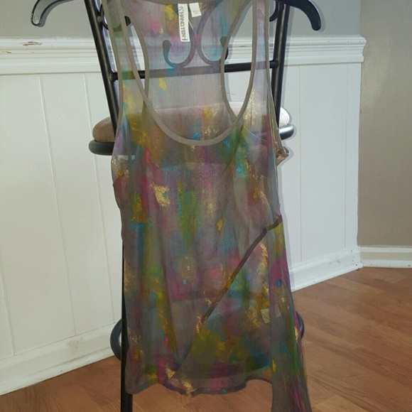 Sheer racer back tank