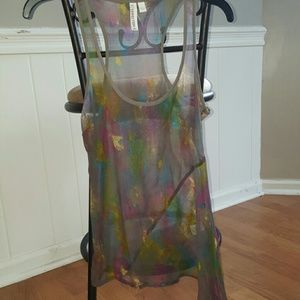 Sheer racer back tank