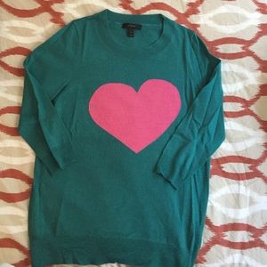 Jcrew Tippi sweater in heart me print
