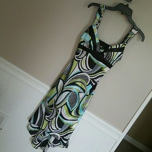 Satin like hi-low dress