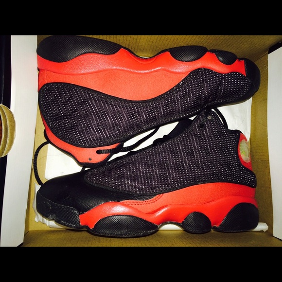 Red and black 13 Jordan's