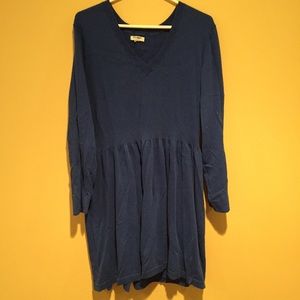 Royal blue sweater dress
