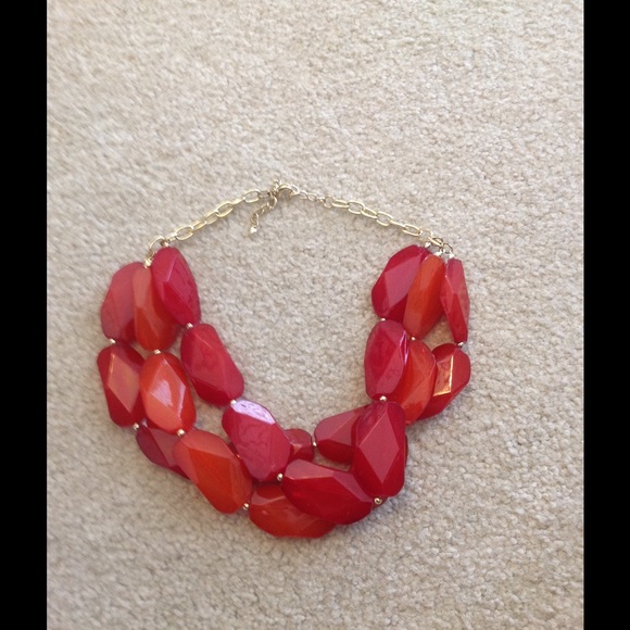 Red Large Bead Necklace!