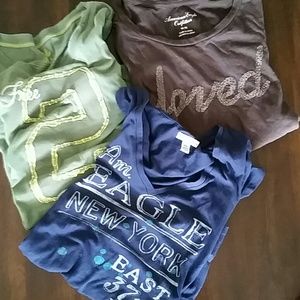3 American Eagle cap - sleeved T-shirts