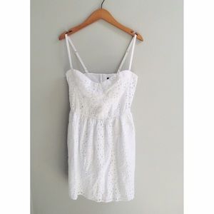 VS White Eyelet Lace Dress