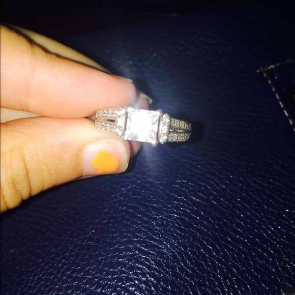 Sterling silver engagement ring