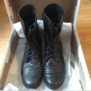 Steve Madden Troopa Leather Combat Boots