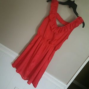 Dark coral dress