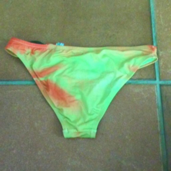Green Tie Dye Cheeky Bikini Bottoms - Picture 3 of 3