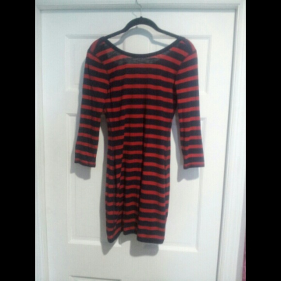 Stripped body con dress