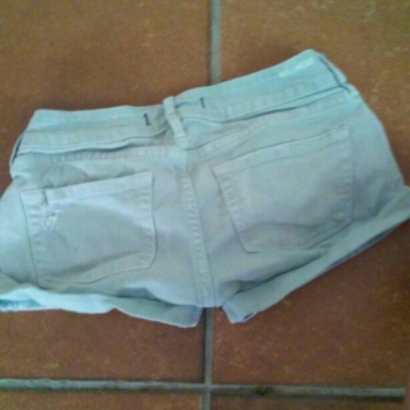 Light Mint Distressed Shorts - Picture 4 of 4