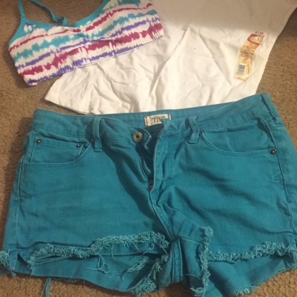 Teal shorts