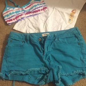 Teal shorts