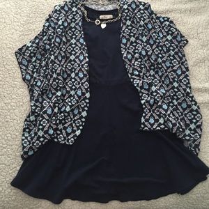 Dark Blue Lace Back Hollister Skater Dress
